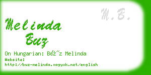 melinda buz business card